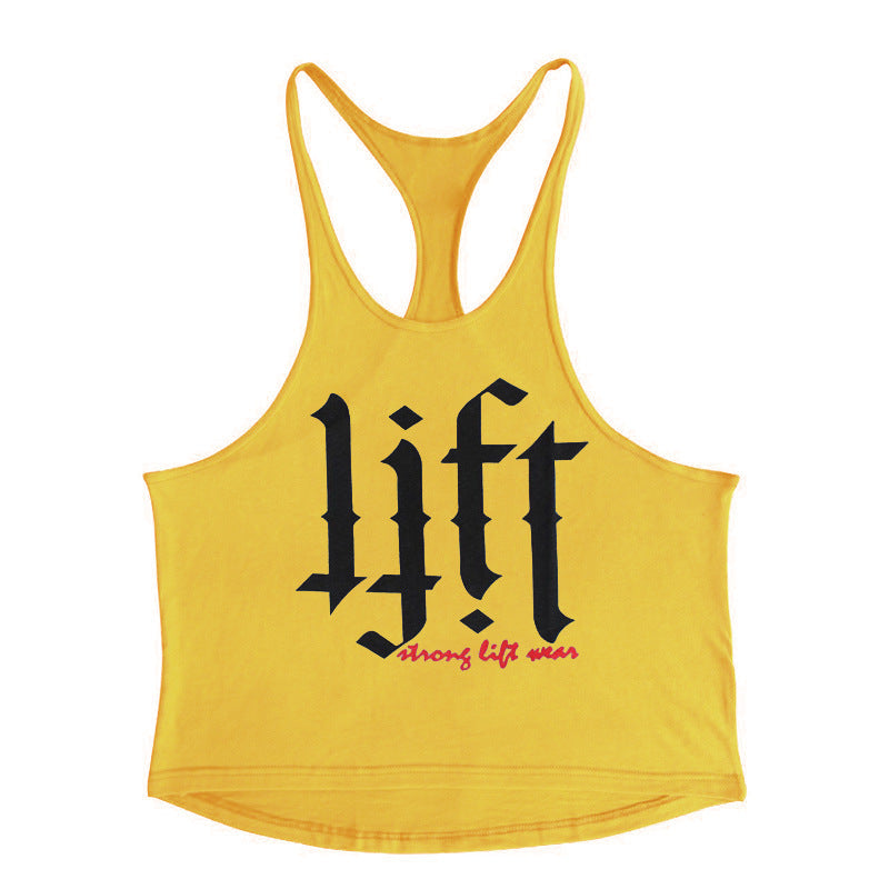 LIFT Men's Fitness Bodybuilding Cotton Camisole Sports Vest
