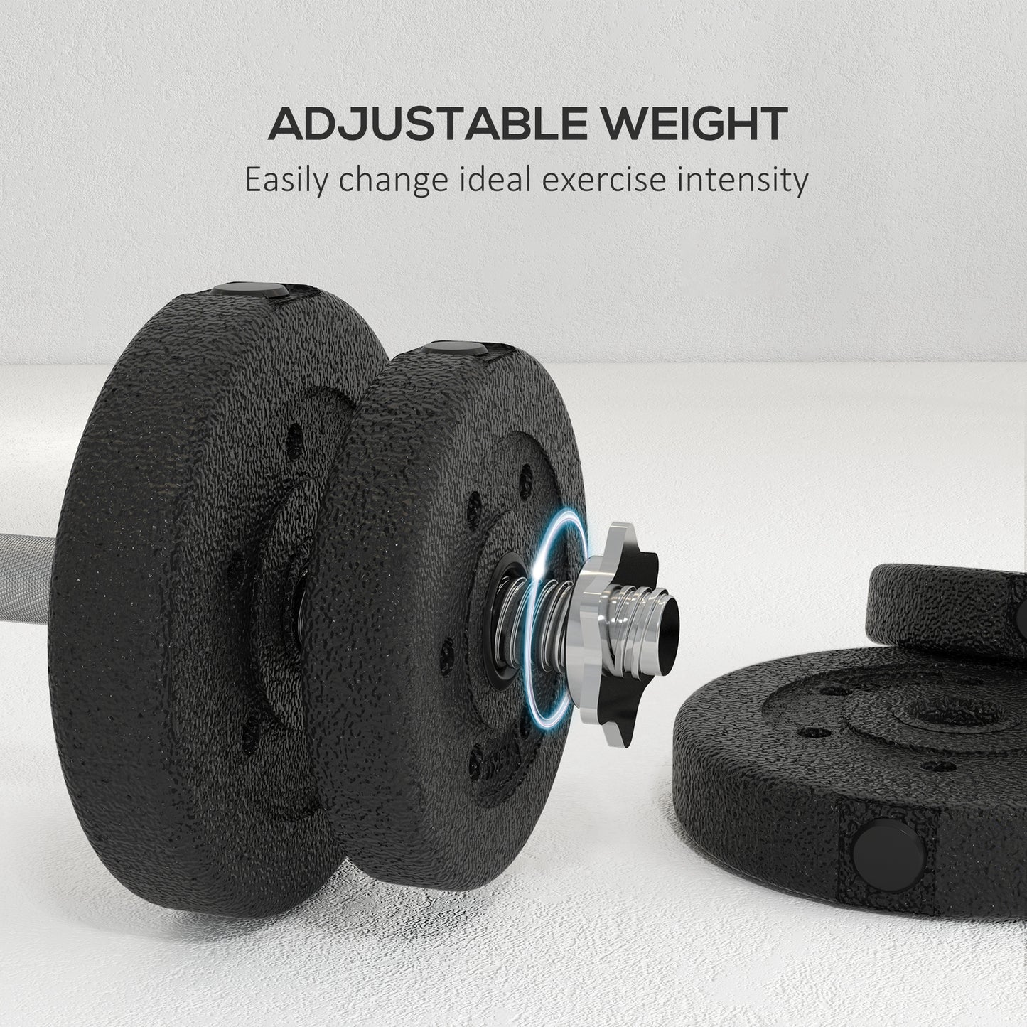 30KG Adjustable Dumbbells Set, Hand Weights Set For Home Gym Weight Lifting Training