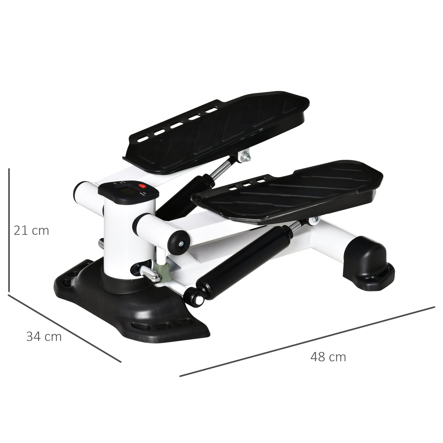 Portable Mini Stepper With LCD Display For Home Gym Office Exercise Workout, Black