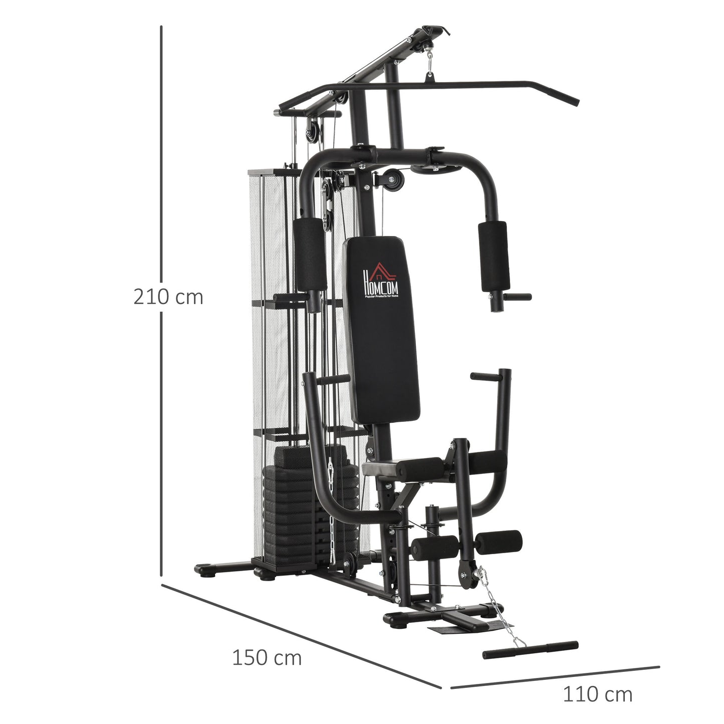 Multifunction Home Gym System Weight Training Exercise Workout Station