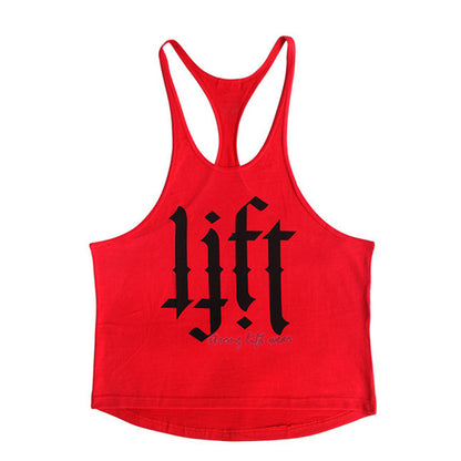 LIFT Men's Fitness Bodybuilding Cotton Camisole Sports Vest
