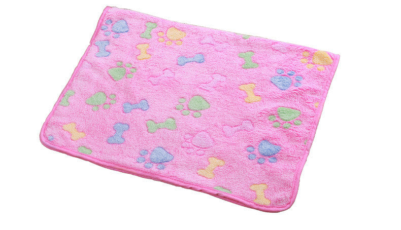 Warm coral fleece blanket kennel mats cats and dogs