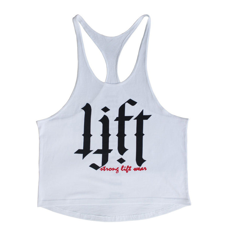 LIFT Men's Fitness Bodybuilding Cotton Camisole Sports Vest
