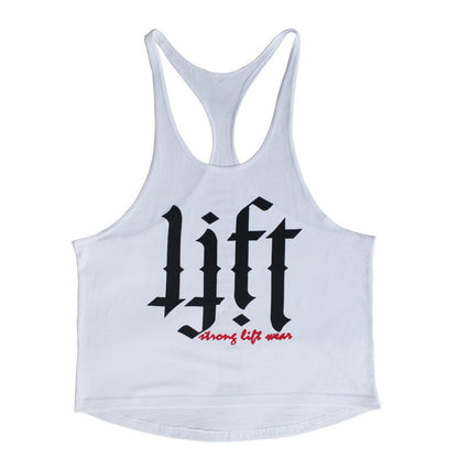 LIFT Men's Fitness Bodybuilding Cotton Camisole Sports Vest