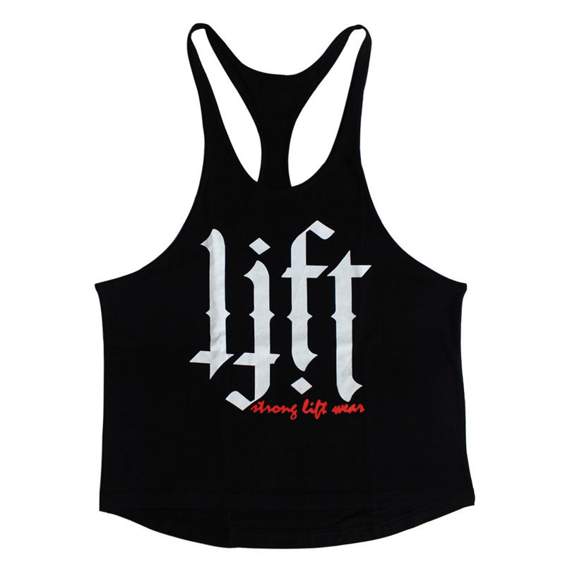 LIFT Men's Fitness Bodybuilding Cotton Camisole Sports Vest