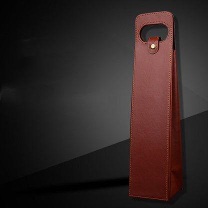 Red Wine Gift Box Leather Bck Of Two Bottles Portable