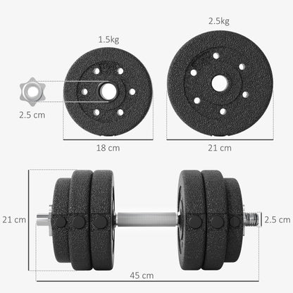 30KG Adjustable Dumbbells Set, Hand Weights Set For Home Gym Weight Lifting Training