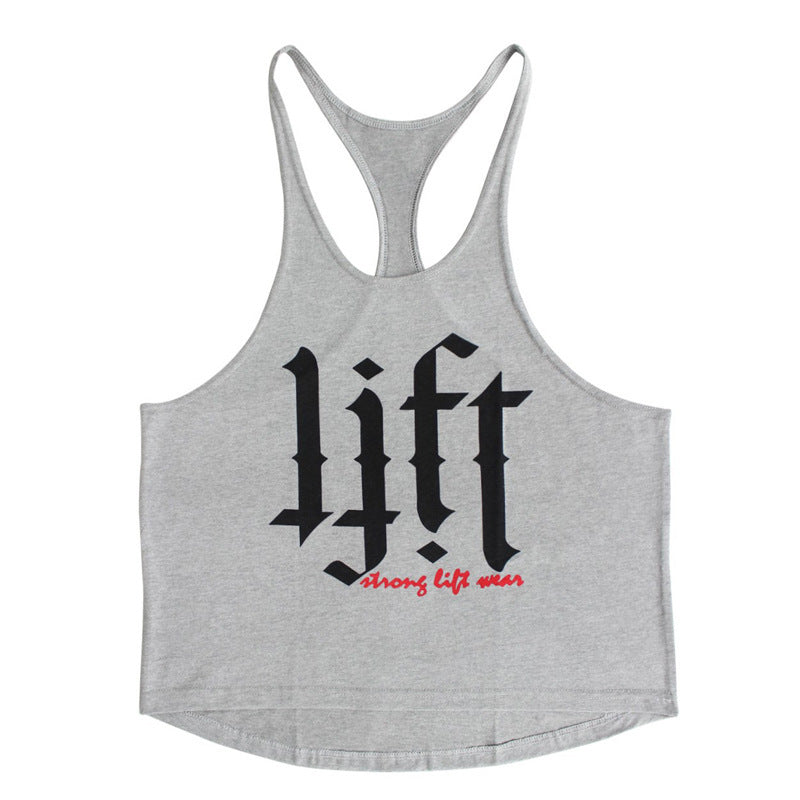 LIFT Men's Fitness Bodybuilding Cotton Camisole Sports Vest