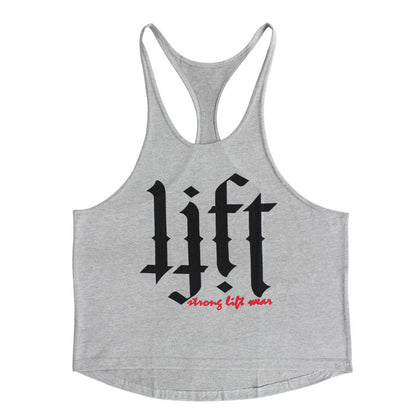 LIFT Men's Fitness Bodybuilding Cotton Camisole Sports Vest
