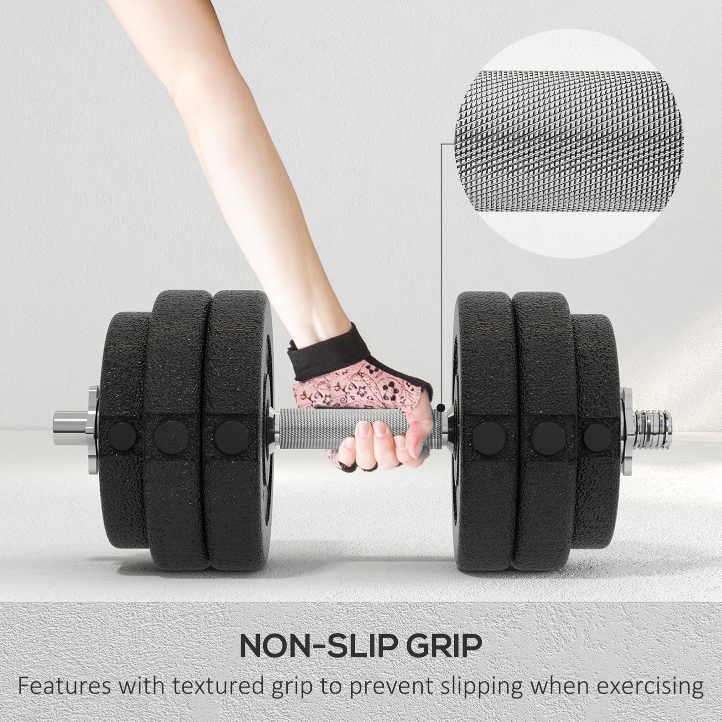 30KG Adjustable Dumbbells Set, Hand Weights Set For Home Gym Weight Lifting Training